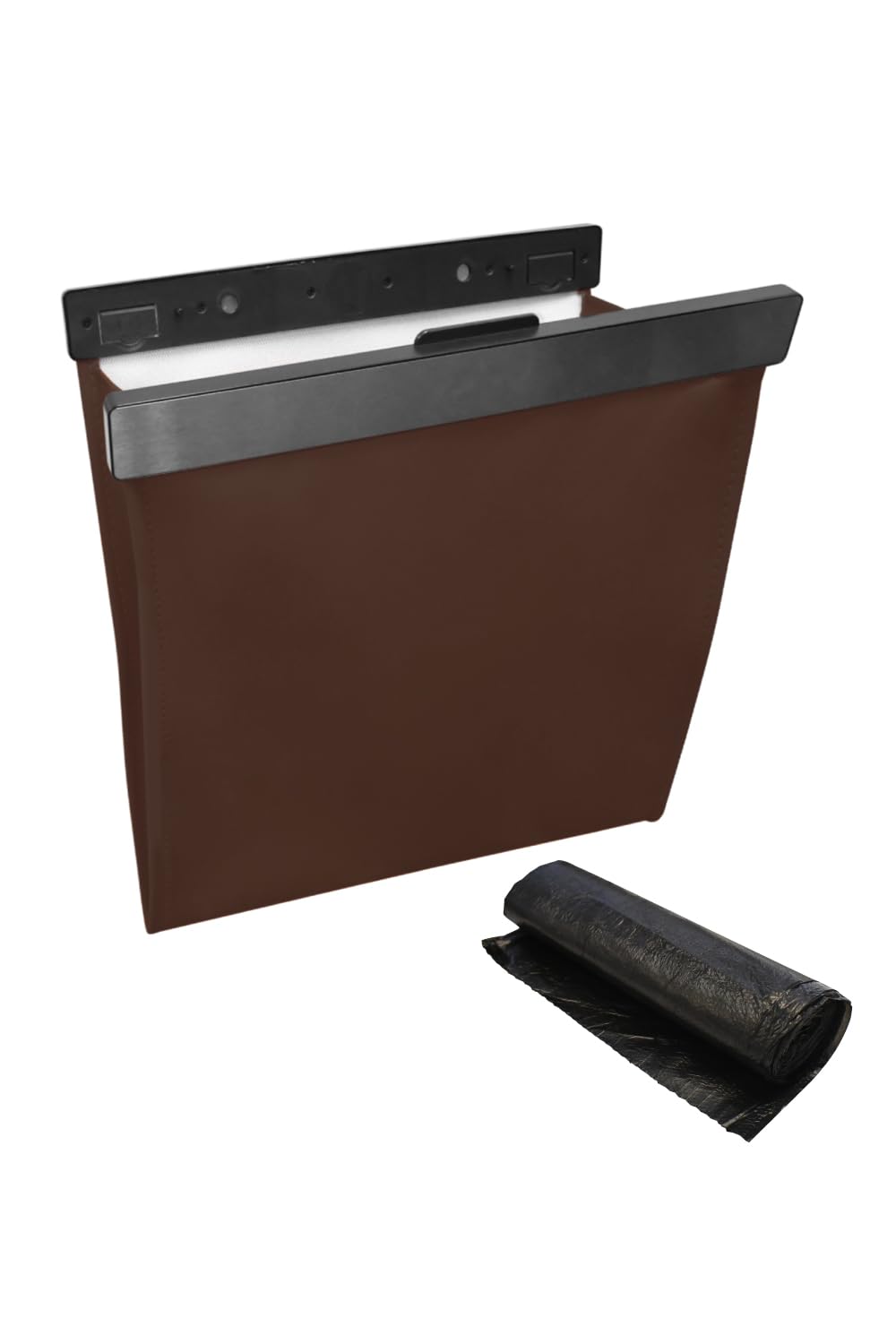 

DriveLife Тонкое автомобильное мусорное ведро для спинки сиденья, маленькое, для мелких предметов, легко крепится на сиденье автомобиля, тёмное, 1 шт., сиденья, коробка, хранение, органайзер, установка, аксессуар, спинка, коричневый,