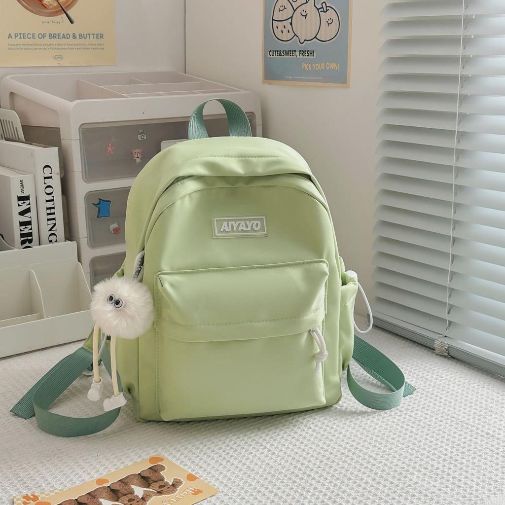 Small Fresh and Lovely Solid Color Students Study Spring Outing Small Schoolbag Simple Backpack