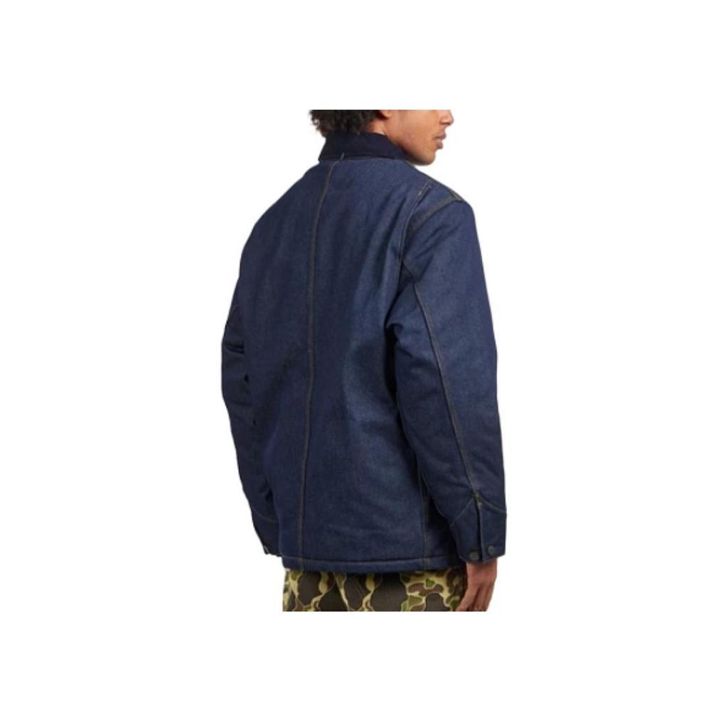 Carhartt WIP Thick Lapel Single-Breasted Oversized Long Sleeve Cotton Jacket Men jackets I035877-453-01