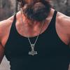 Viking Mjolnir Necklace,Thor's Hammer Pendant, Stainless Steel Viking Necklace,Viking Jewelry, Strength Amulet, Norse Mythology