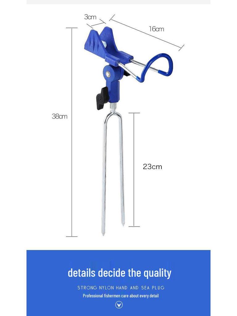 Universal Dual-Use Fishing Rod Holder Stand for Ground and Sea