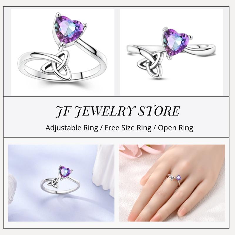 Free Size Ring For Women S925 Silver Original Blue Eyes Dragon Bee Shell Cherry Adjustable Rings Clover Chain Open Ring Jewelry