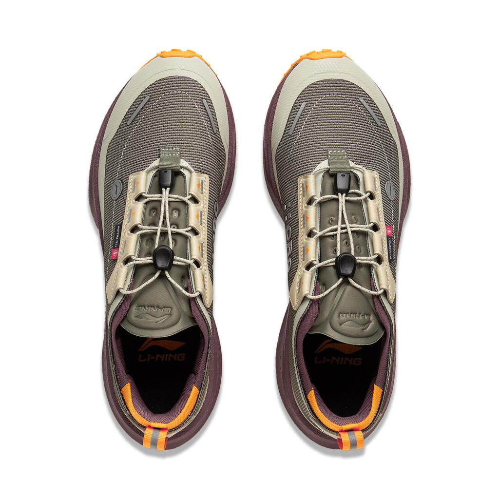 New LiNing Abrasion-Resistant Low-Top Running Shoes Unisex Green Purple AZGV111-4