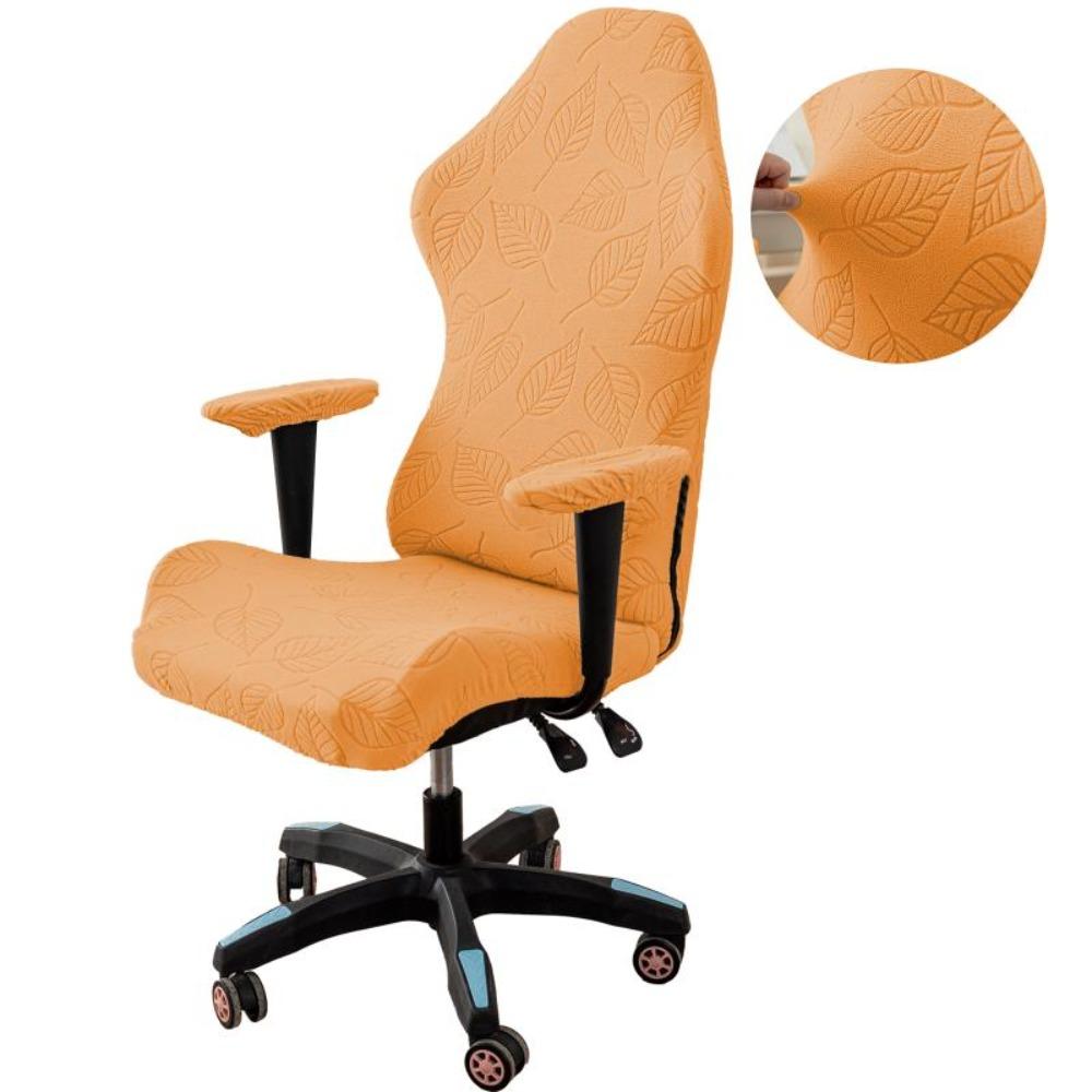 Dustproof Armchair Slipcover Jacquard Pattern Elastic Seat Cover Office Seat Cover Computer Room