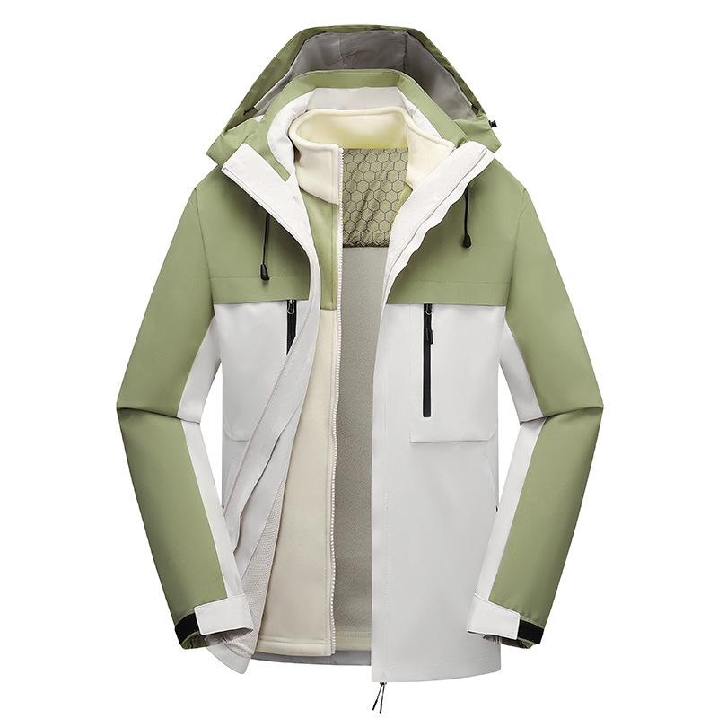 Outdoor Three-in-one Detachable Waterproof and Windproof Jacket