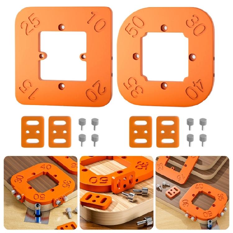 2Pieces Round Corner Radius Jigs Router Templates for Convenient Woodworking with Precisiosn Cutting Positioning Tool