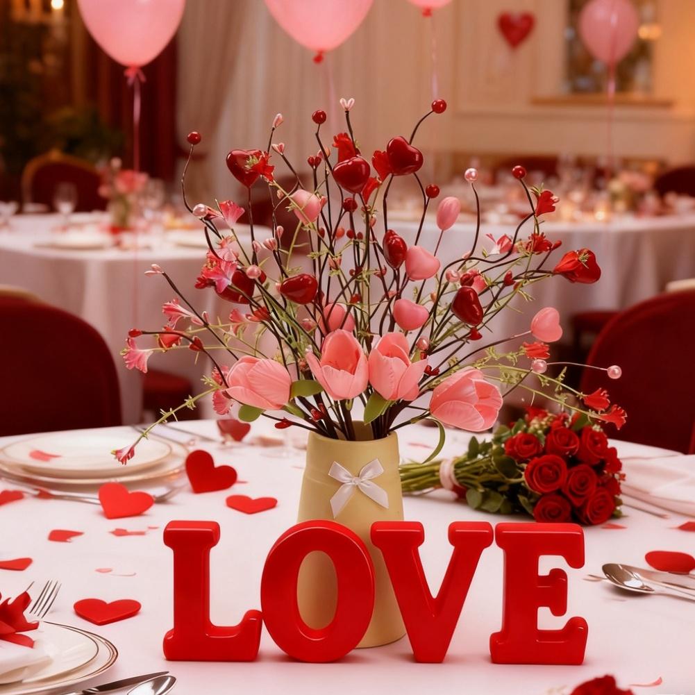 Artificial Flowers Silk Rose Centerpiece Realistic Design Delicate Texture Details Versatile Tabletop Decor For Dining Table