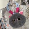 Stuffed Imitation Rabbit Fur Keychain Furry Plush Ball Key Chain Cat Plush Pendant  Women Girls