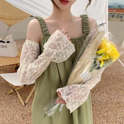 Damen Ärmel Spitze Hohl Armstulpen Mode Damen Instagram Lockere Ärmel Handschuhe Dünne Armstulpen Sonnenschutz Ärmel