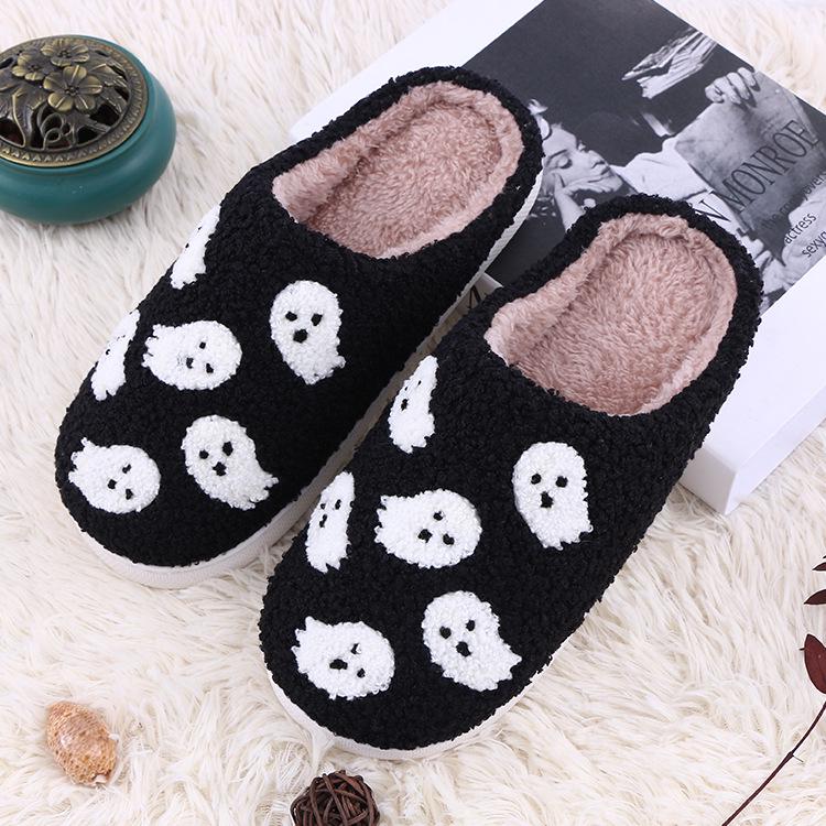 Special Offer: Cute Ghost Cartoon Cotton Halloween Slippers - Cozy Indoor Footwear 36-37