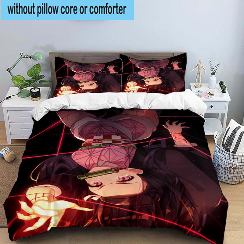 3PCS Anime Samurai Warrior's Journey 3pcs Bedding,Including 3PCS Duvet Cover And 2pcs Pillowcases Perfect for Christmas,Ideal for Bedroom, Dormitory