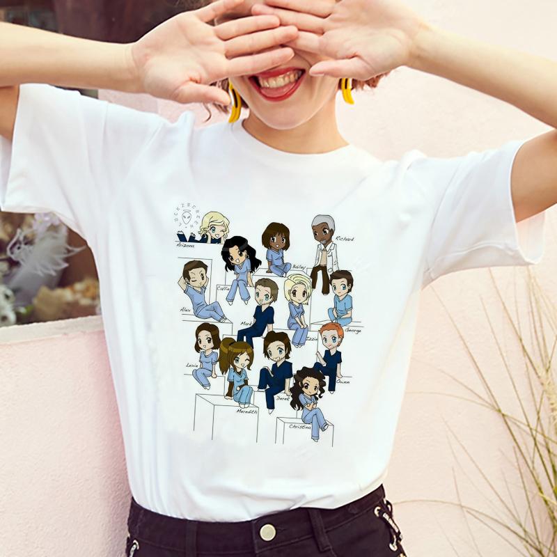 2024 Summer T-shirts Women Greys Anatomy You're My Person Graphic Lady T Shirts Kawaii Tops Korean Fashion Y2k T-shirt White Top
