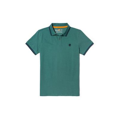 Casual Striped Breathable Short Sleeve Polo Shirt Men Polo Shirts Blue Green A62SH-CL6