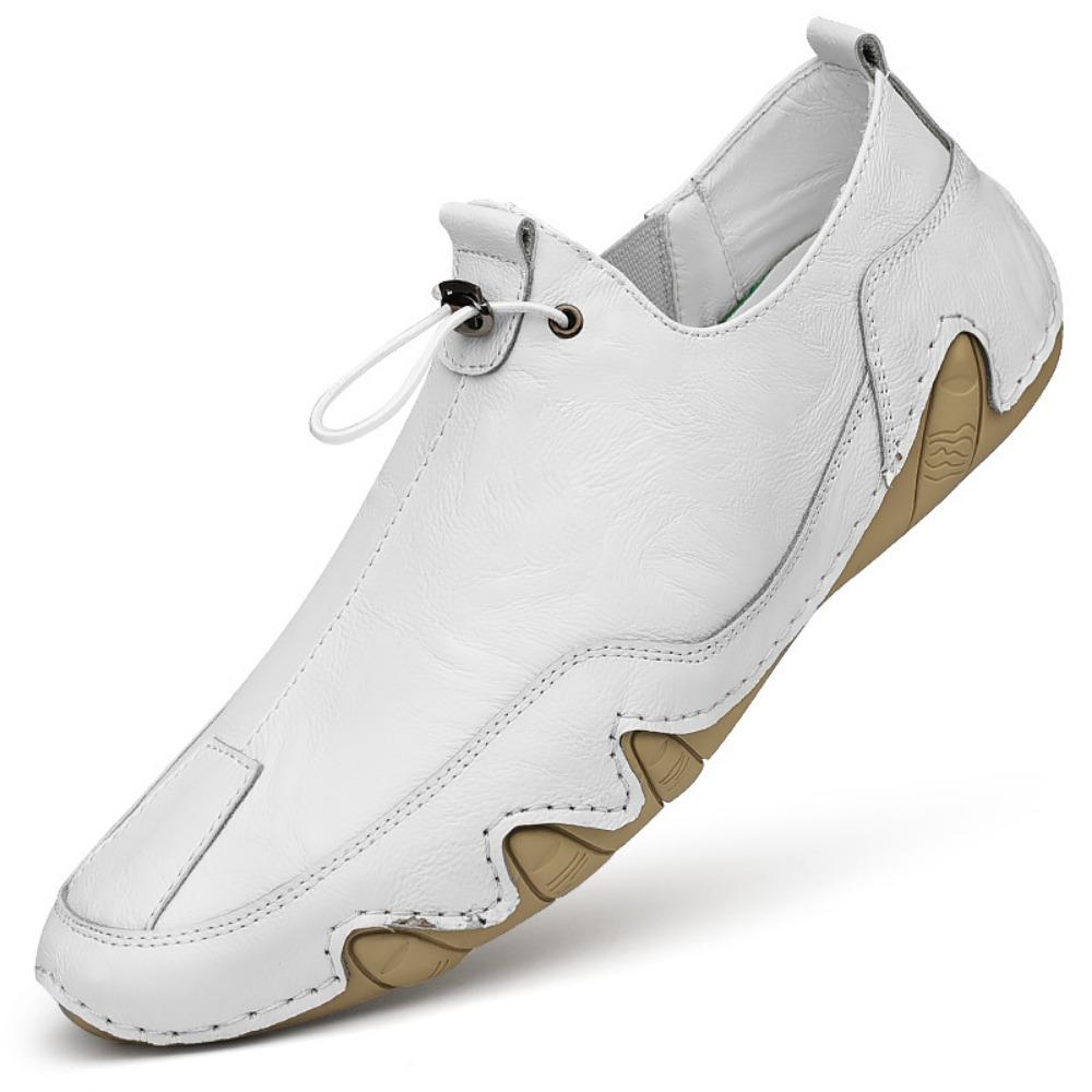 

Mens Big Size Soft Leather White Sneakers Casual Sports Shoes Fashionable Loafer For Men 38