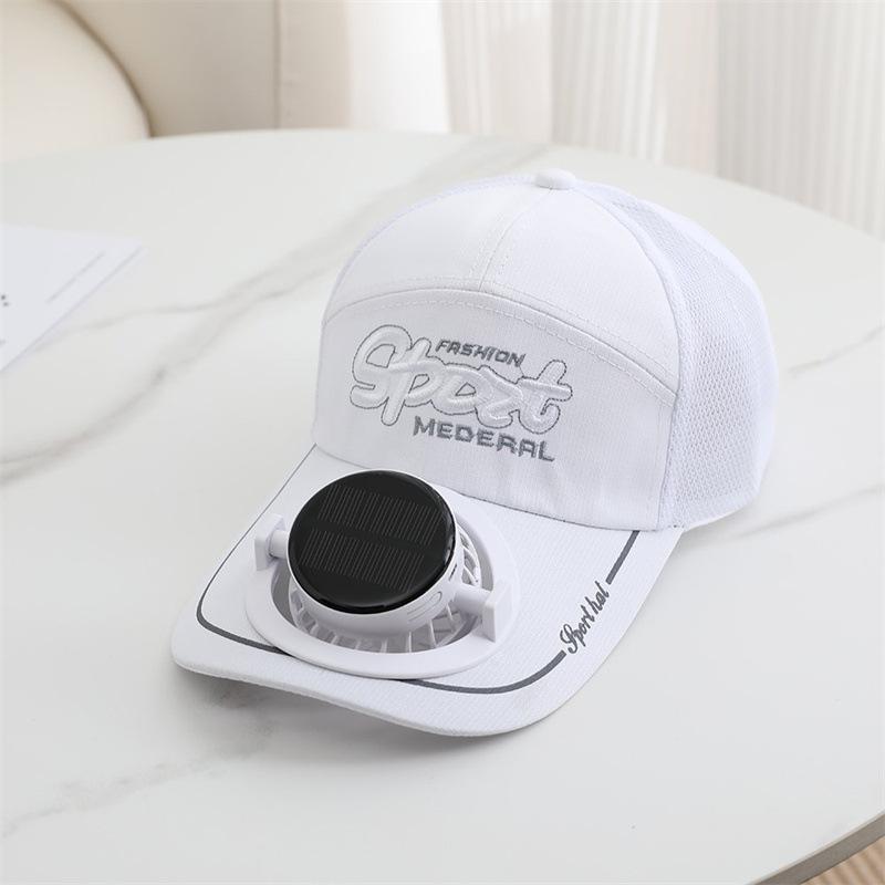 Summer Sunscreen Visor Fashionable New Men's and Women's Outdoor Sunshade Outdoor Solar Charging Fan Baseball Cap