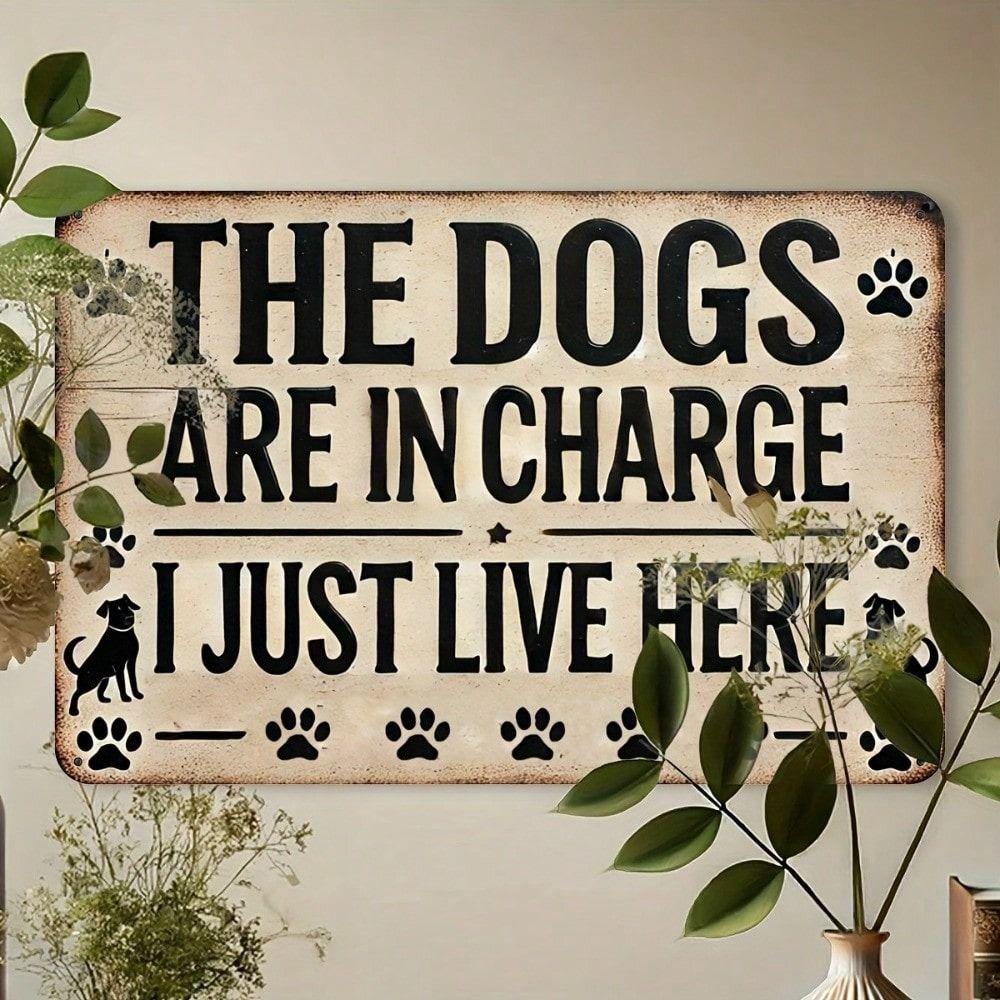 Vintage Tin Sign Funny Dog Wall Decor Metal Poster