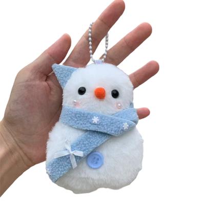 Niedlicher Schneemann Plüsch Schlüsselanhänger Weihnachtsdekoration Kreatives Stofftier Rucksack Plüschtier Anhänger Weihnachtsgeschenke für Freunde
