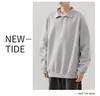 Men's Trendy American Sweatshirt: Spring/Autumn, Loose Fit, Korean College Style, Casual Lapel Pullover Top