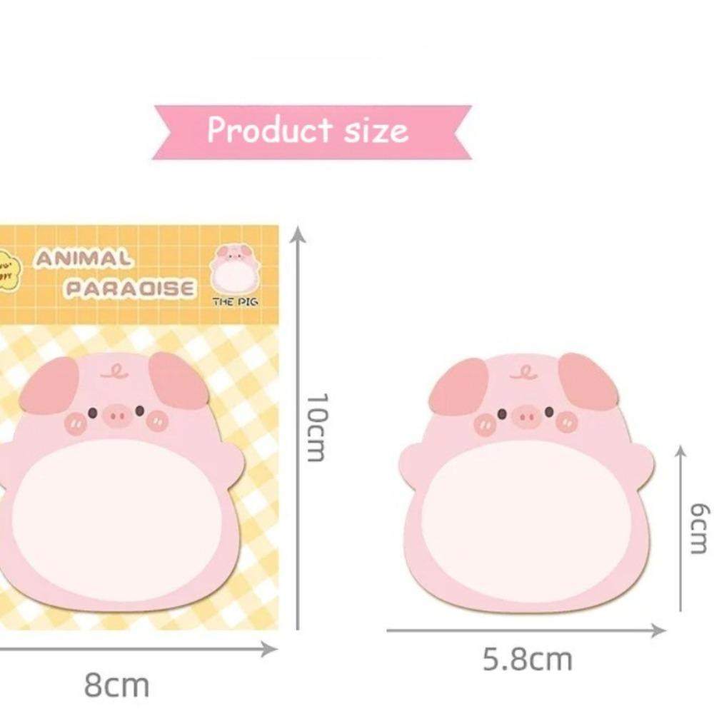 8pcs Can Stand Up Cartoon Small Animal Special-shaped Sticky Notes Office Simple Shape Creative Sticky Notes Cute Note Paper
