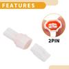 2 Pin Fog Light Connector Plug - Car Male Female Wire Terminal Connector - for Yamaha Plastic White - 1 Set