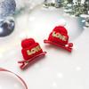 Sequin Christmas Hat Hairpin Merry Christmas Decor Children Christmas Hair Clip Cute   Children's