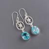 Sky Blue Topaz Gemstone 925 Sterling Silver Jewelry Handmade Earrings 2.00" EE-17-4