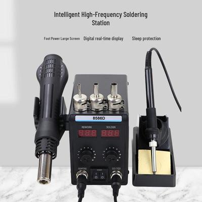 8586D Dual Display Adjustable Temperature Soldering & Desoldering Station for Mobile and Computer Repair
