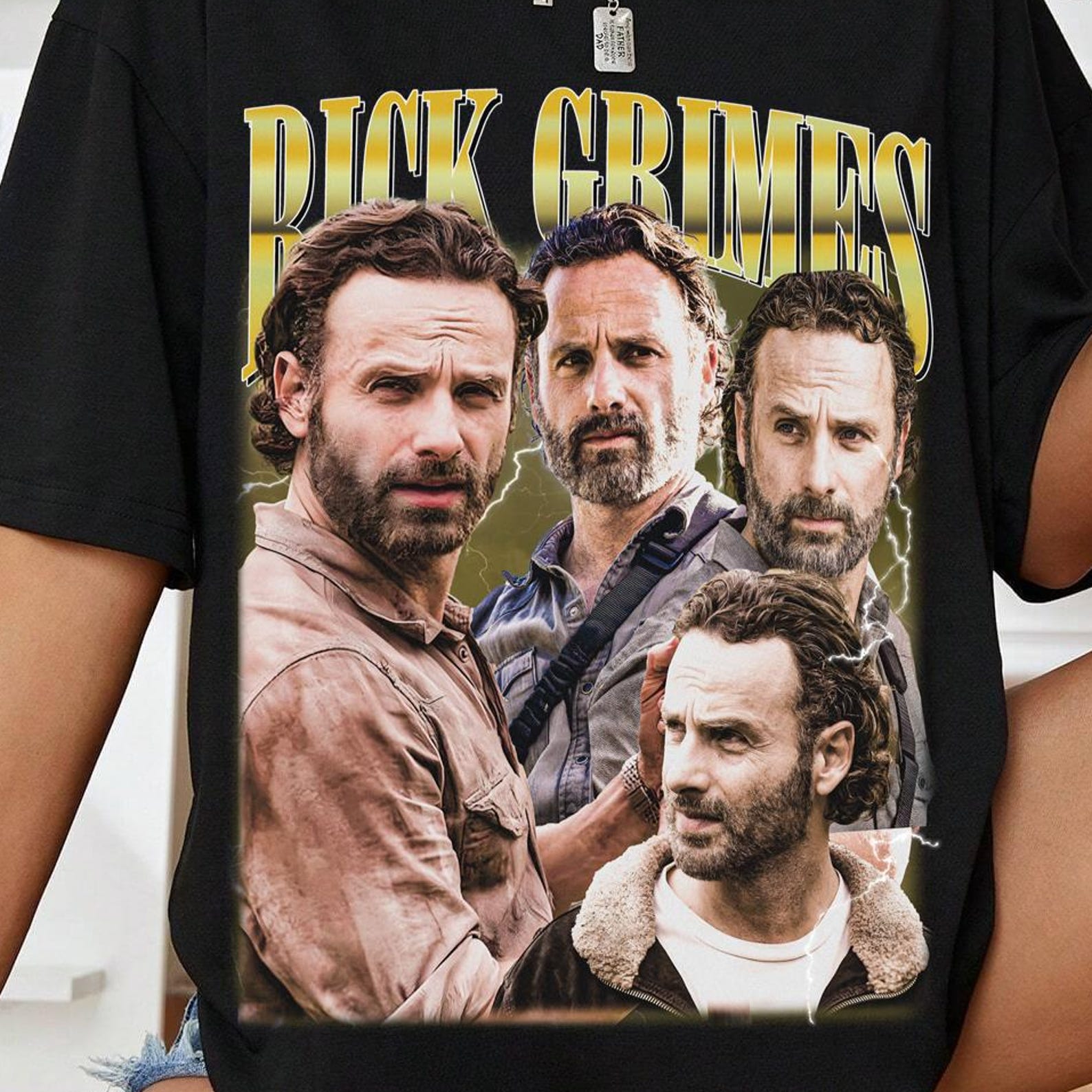 RICK GRIMES Walking Dead Unisex T-Shirt - Retro Rick Grimes Graphic Tee - TV Series Shirt - Rick Grimes|............||| 3XL