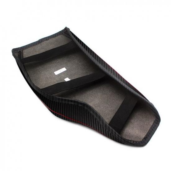 For BMW 3 Series F30 13-18 Carbon Texture+Red Line Console Armrest Leather Cover