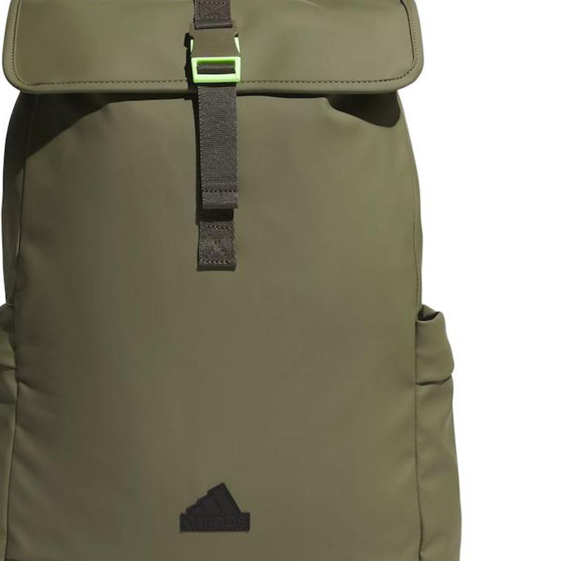 Adidas Polyurethane Artificial Leather Bonded Backpack Regular Unisex Army Green Casual JF6587