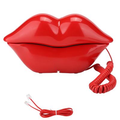 WX 3061 Multifunktionales Niedliches Lippenform Telefon Tischtelefon Heimdekorationsset