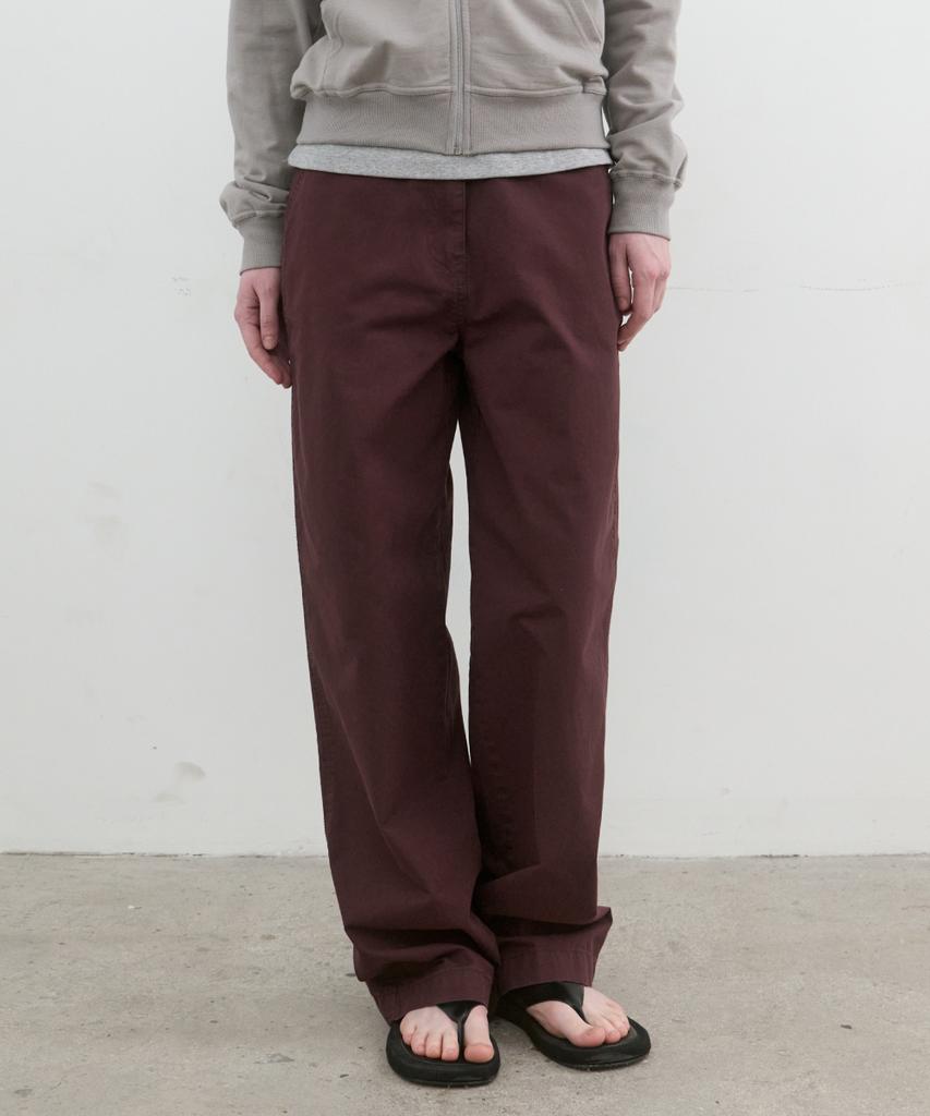 POSZER Washed Cotton Chino Pants (Burgundy)