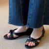 Fashion Summers Vintage Open Toe Women Sandals Elegant Low Heel Shoes Ladies Outdoor Gladiator Flats Sandalias