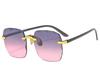Frameless Cut Edge Sunglasses New Summer Sun Visors Women's Transparent Multi-color Lenses UV400 Women Sunglasses