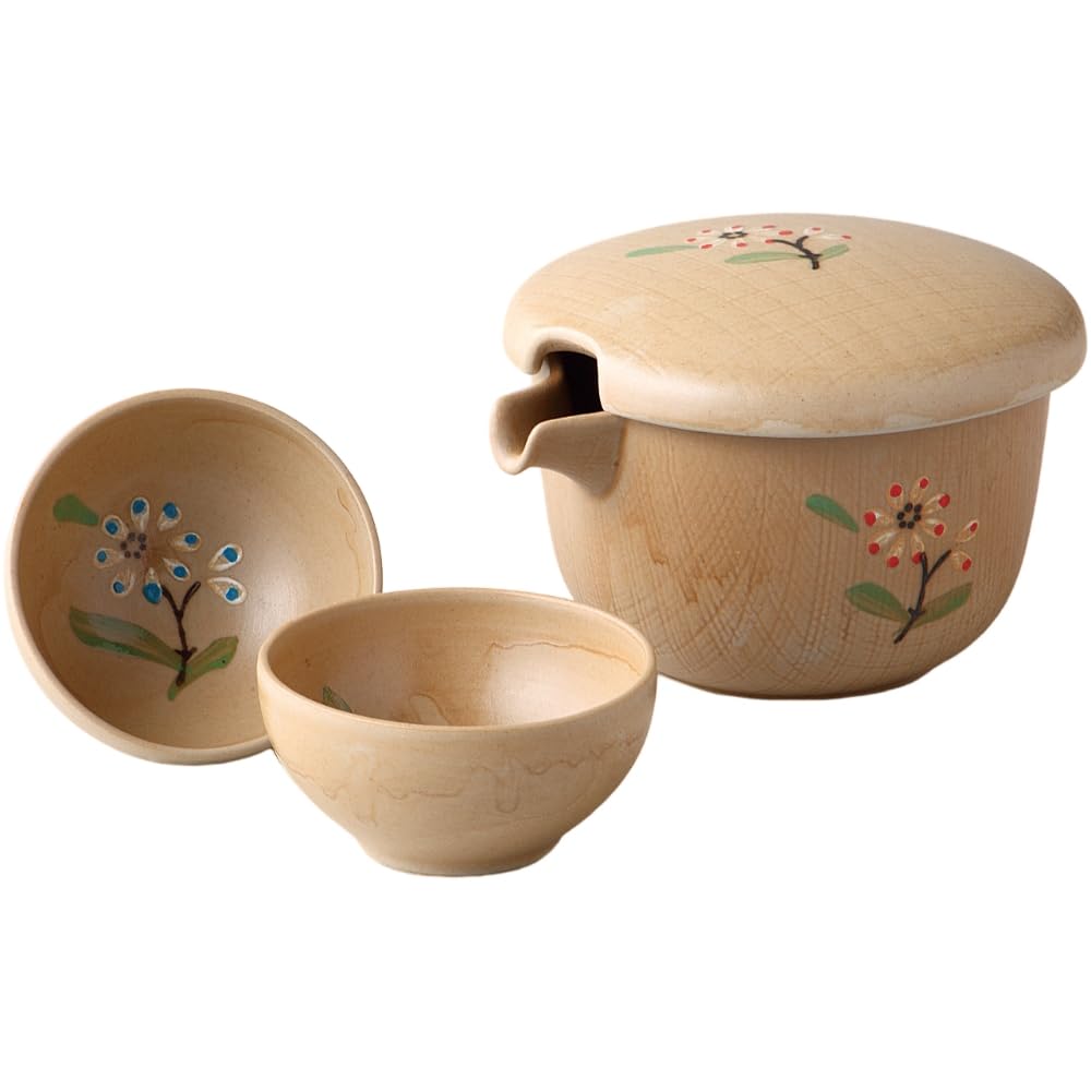 

Sake Blue Flower W11 x D11 x Seto Made in Japan Ale-net Set, Hand-Painted Design, H6.5cm, Porcelain, Ware,