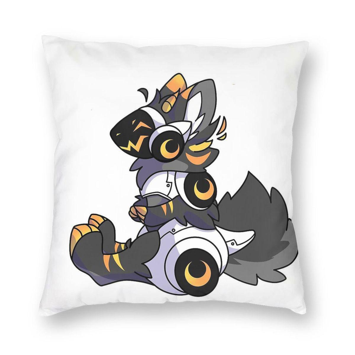 

My Furry Protogen Lemondrop Square Pillowcase Polyester Linen Velvet Pattern Zip Decor Home Cushion Cover 18 12x12Inch