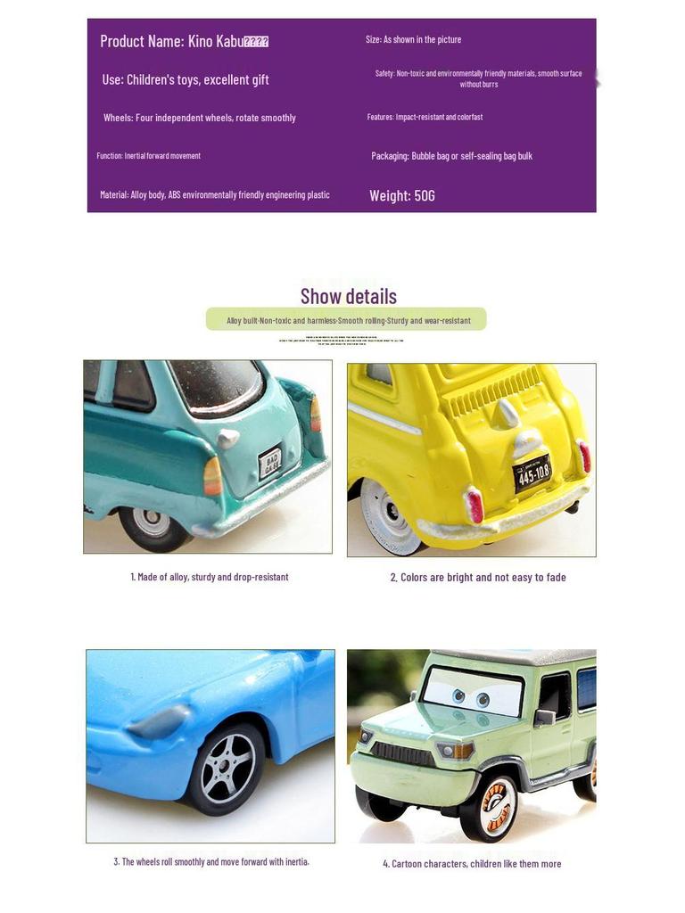 Cars 2 Mater Granny & Dr. Keno Diecast Toy Car Model