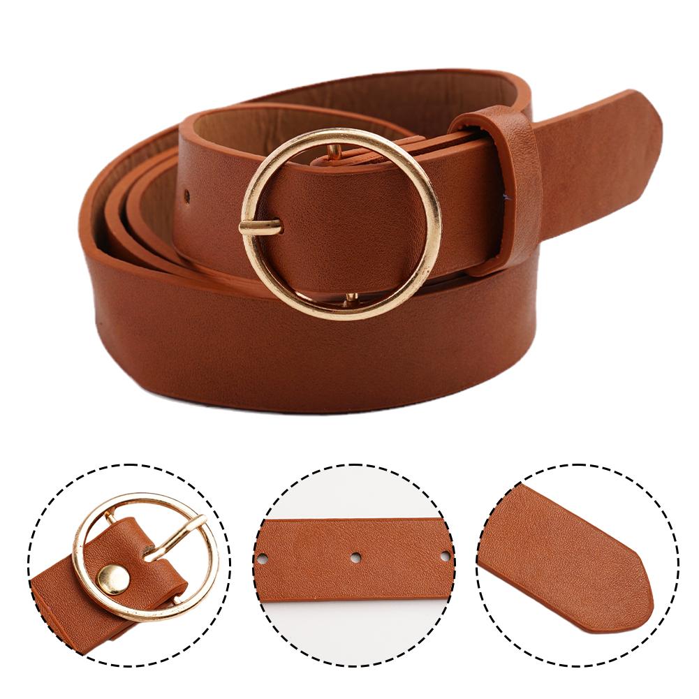 NEW Women PU Leather Waistbands Adjustable Belts Fashion Casual Pin Round Buckle Belts For Waist Strap Jeans Skirt Men Female