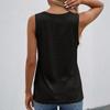 Women's Sleeveless V Neck Button Front Loose Fit Casual Tank Top Summer Blouse Suitable for Daily Wear and Layering