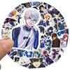50 Hot-Blooded Blue Prison Football Anime Stickers for DIY: Perfect for Luggage, Water Bottles, Skateboards, and Phone Cases