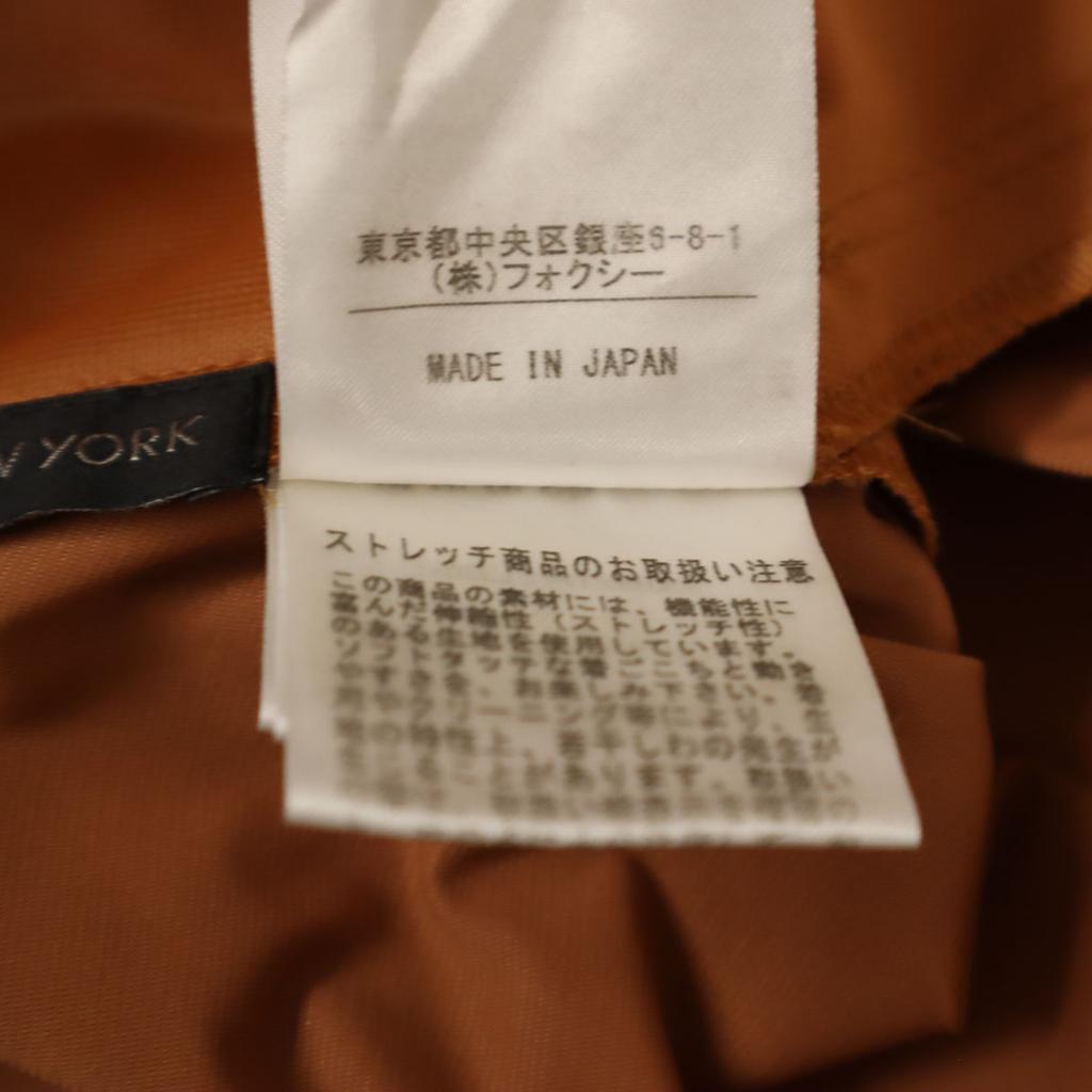 FOXEY NEW YORK Made In Japan No Sleeve One Piece 40 Orange Brown Women Used