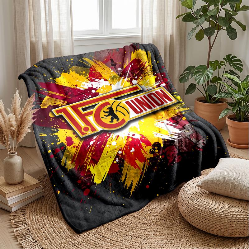 Coperta in pile di flanella morbida FC Union Berlin Leggera Accogliente Calda Coperta da lancio per divano letto Decorazione per la casa