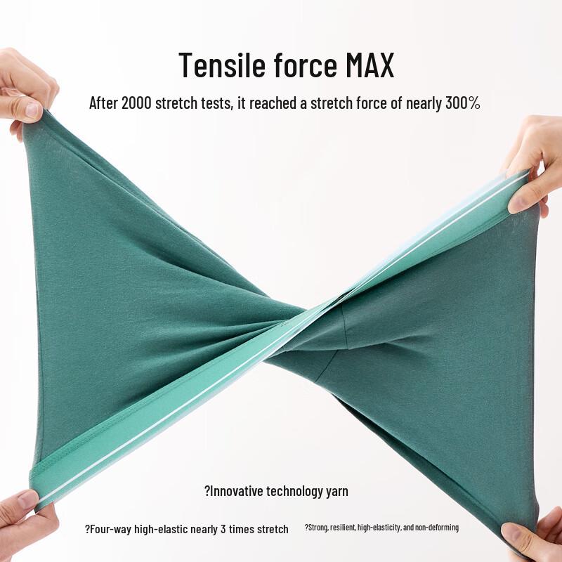 Mao Ren Men's 95% Cotton Antibacterial Boxer Briefs 4-Pack