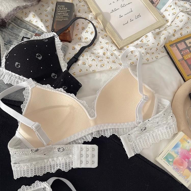 Female Summer Thin Style No Underwire Gathers Up The Support Prevent Droop Small Chest Gathers To Adjust The Underwear