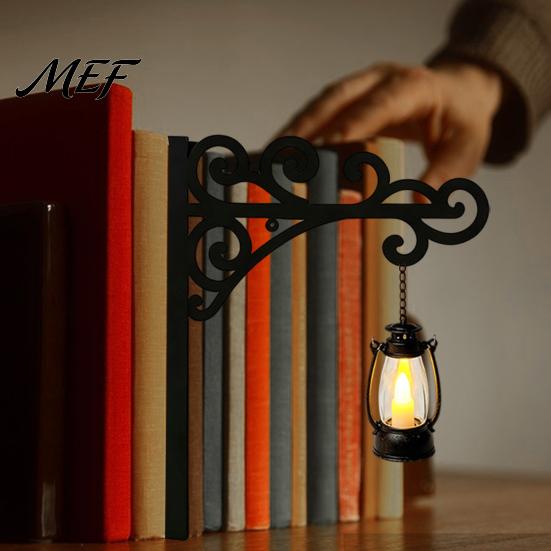 Space Saving Bookend Lamp Library Lantern Mini Bookshelf Lamp, Vintage Hanging Light with Warm Glow, Decor for Bedroom Decorative Home Study