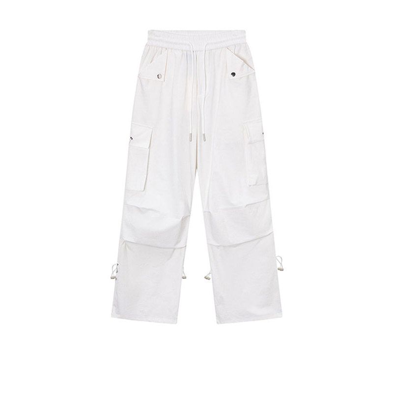 Pantaloni de damă Cargo de primăvară vară de stradă 2024 Pantaloni drepți pentru femei, ocazional, cu buzunar mare.