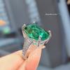 Luxury Blue Pigeon Blood Pendant Large Carat Gemstone Earrings Paraiba Ring Green Diamond Set
