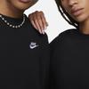 Nike Sportswear Club Fleece Solid Logo Embroidered Crew Neck Sweatshirt Women Tops Black DQ5473-010