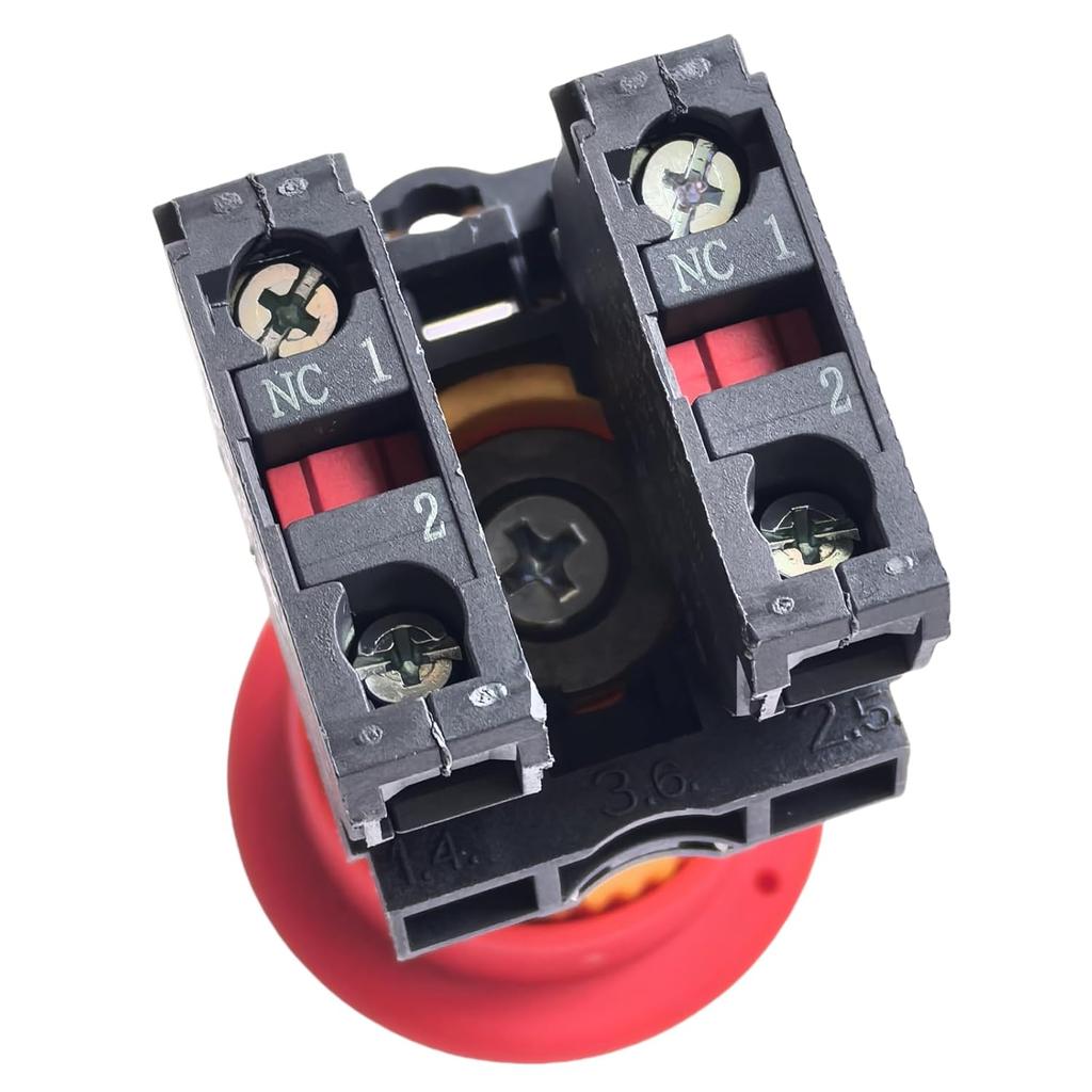 Emergency Stop Switch, 122514GT 122514 Push Button Switch Genie Lift Parts Compatible for Genie Boom Lift S-40 S-60 S-80 Z-20/8 Z-30/20 Z-45/22