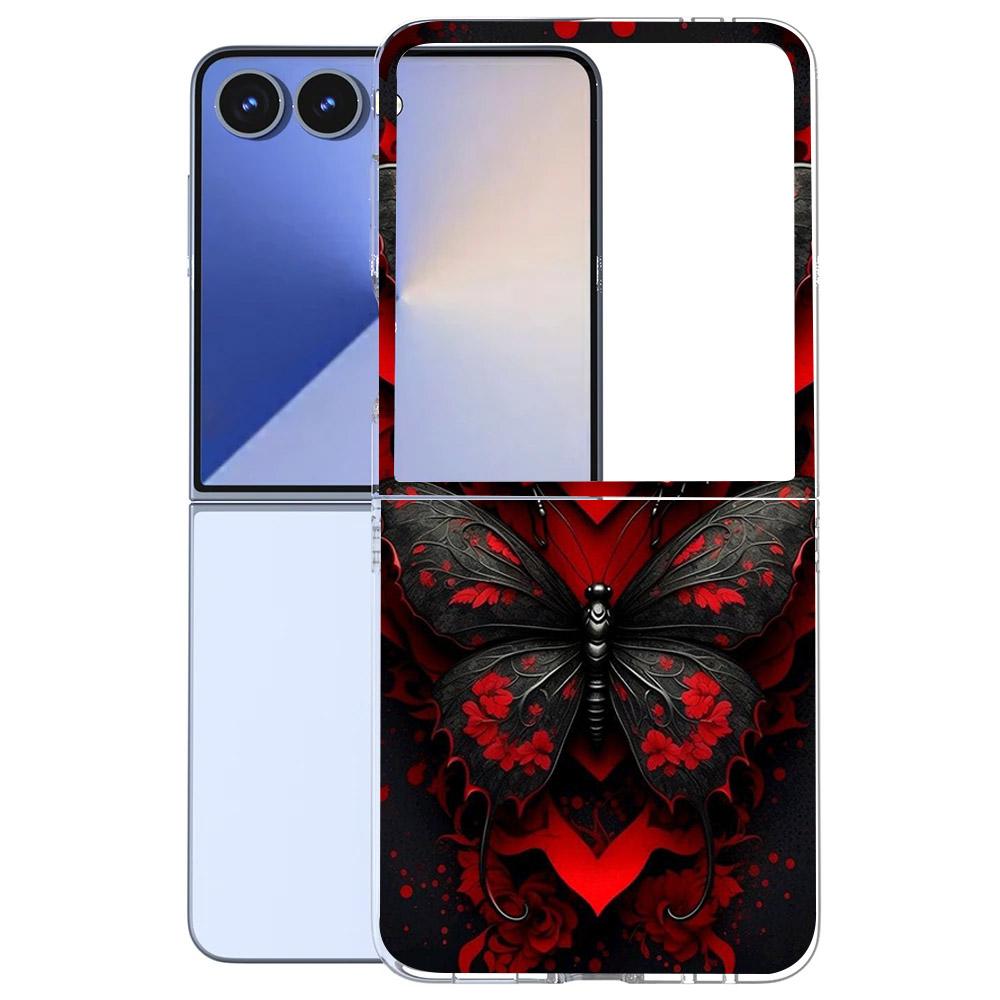 Für Samsung Galaxy Z Flip 7 6 5 4 3 Hülle Mode Malerei Hart-PC Transparente Abdeckung Für Galaxy Z Flip7 Faltbare Hüllen Funda Coque